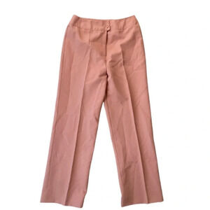 Vintage mcm patty Woodard pink high rise polyester ankle pants retro mod peach